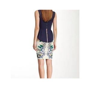BCBG Caimbrie 'Tiger Lily' Jacquard Bandage Skirt